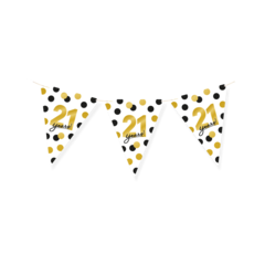 Vlaggenlijn papier 21 jaar 6 meter