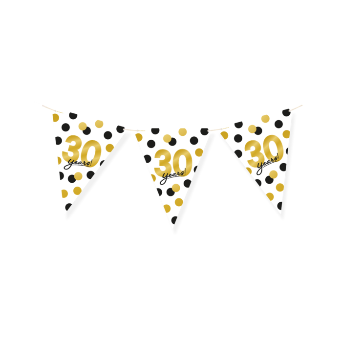 Vlaggenlijn papier 30 jaar 6 meter