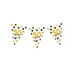 Vlaggenlijn papier 50 jaar 6 meter
