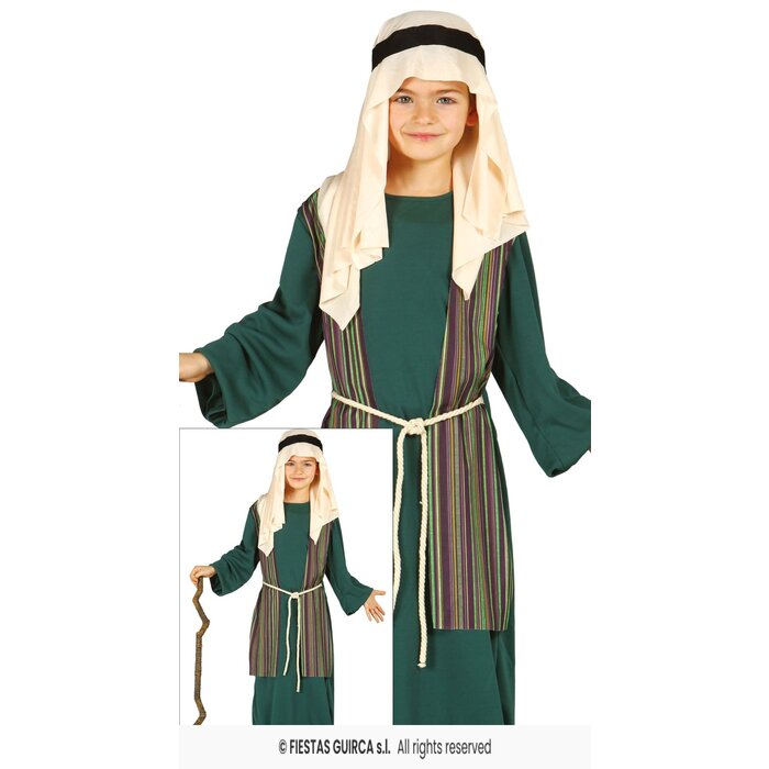 Feestshop.be Sint-Jozef herder kostuum groen kind