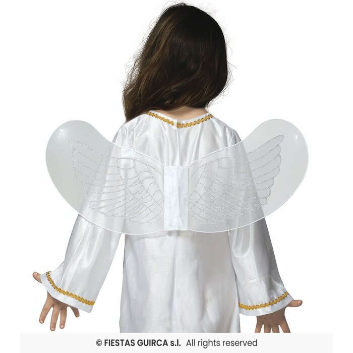Feestshop.be Engel kostuum wit kind met vleugels