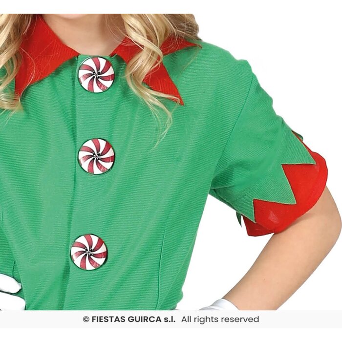 Feestshop.be Elf kostuum meisje groen rood