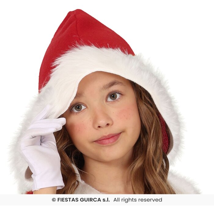 Feestshop.be Kerst kleedje meisje met kap