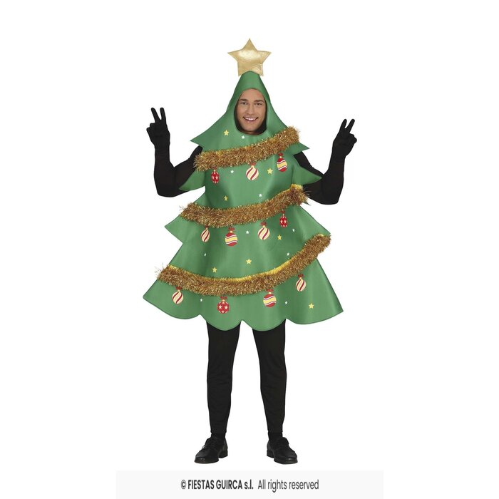 Feestshop.be Kerstboom kostuum groen unisex