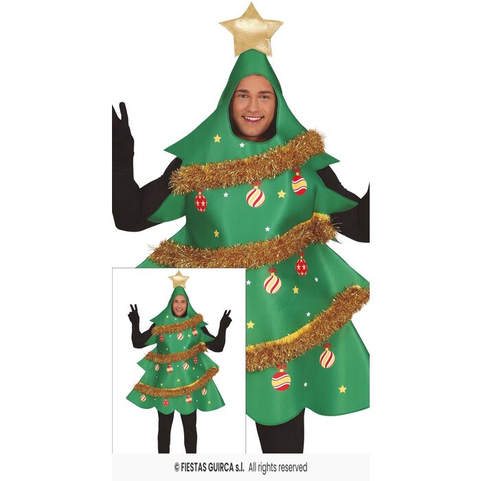 Feestshop.be Kerstboom kostuum groen unisex