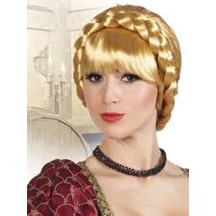 Pruik 'Helga' blond met vlechten opgestoken DOOS 357
