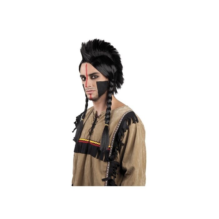 Pruik indiaan met mowhawk DOOS 106