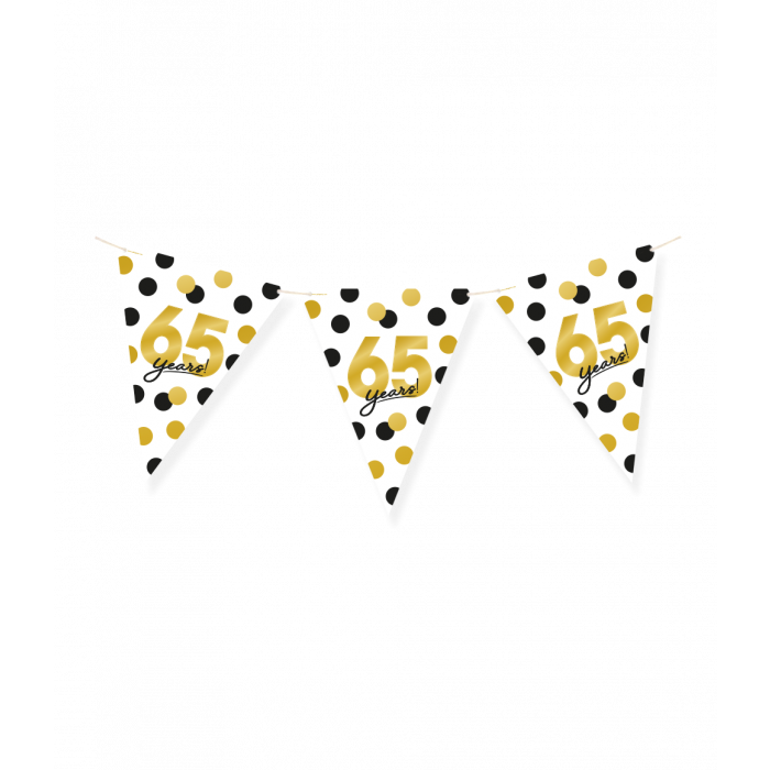 Vlaggenlijn papier 65 jaar 6 meter