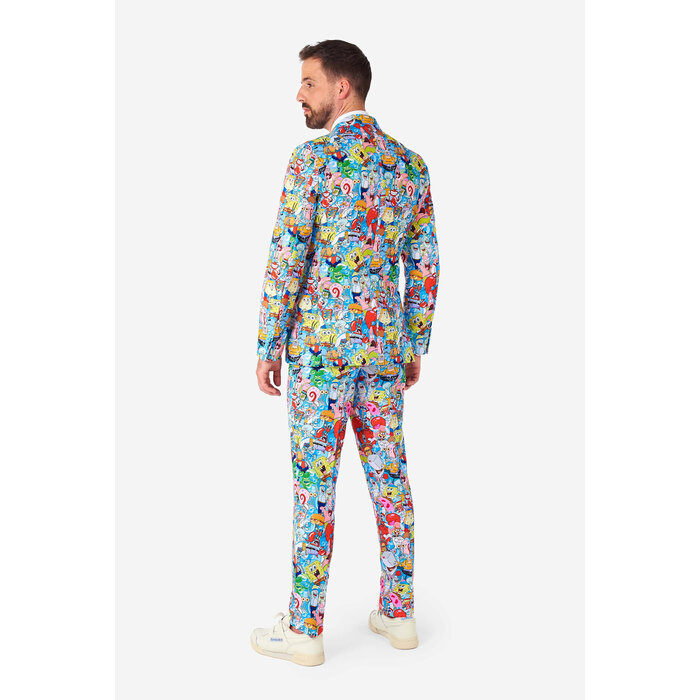 OppoSuits Opposuit SpongeBob™ Frenzy kostuum vest, broek en das