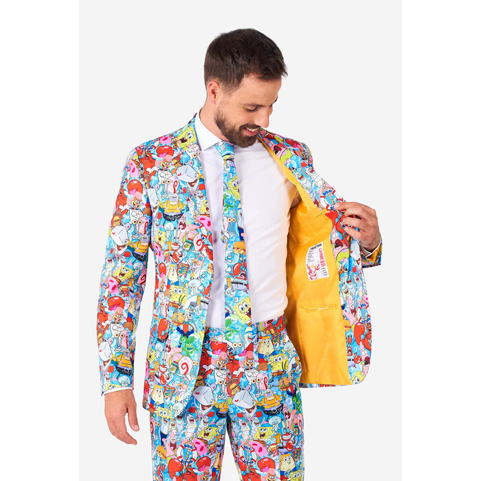 OppoSuits Opposuit SpongeBob™ Frenzy kostuum vest, broek en das