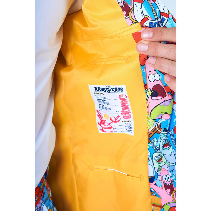 OppoSuits Opposuit SpongeBob™ Frenzy kostuum vest, broek en das