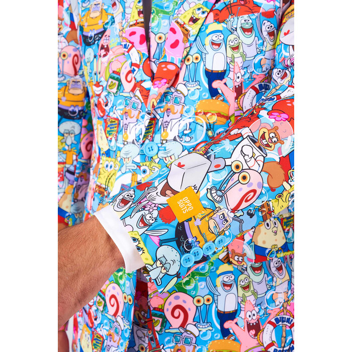 OppoSuits Opposuit SpongeBob™ Frenzy kostuum vest, broek en das