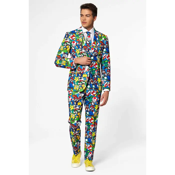 OppoSuits Opposuits Super Mario™ kostuum jas, broek, das