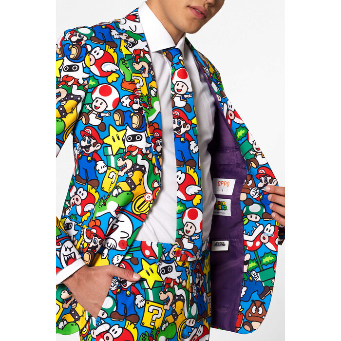 OppoSuits Opposuits Super Mario™ kostuum jas, broek, das