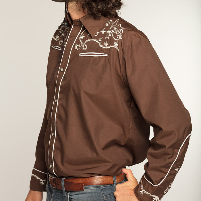 Feestshop.be Hemd shirt Western bruin