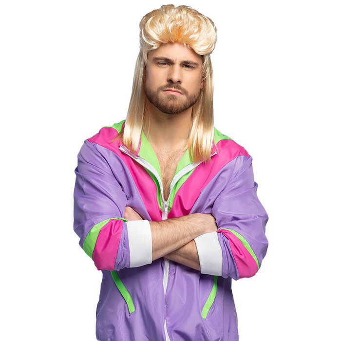 Pruik 'Larry' blond nekmatje DOOS 267