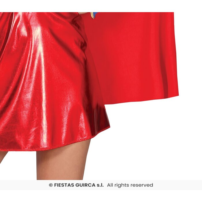 Superheld dame blauw rood