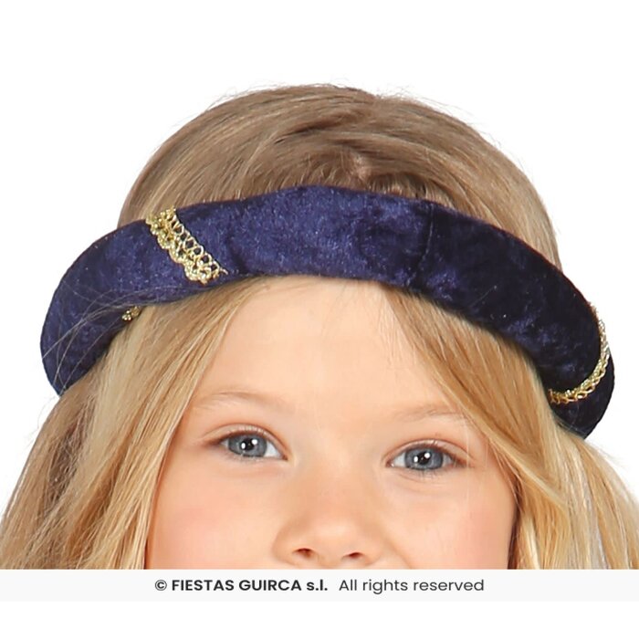 Middeleeuwse koningin blauw meisje