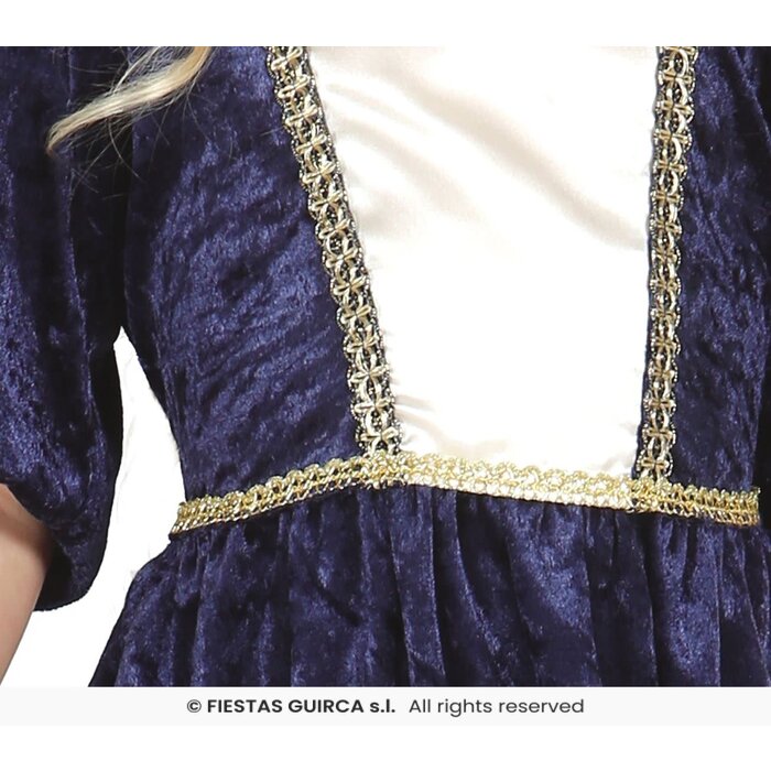 Middeleeuwse koningin blauw meisje