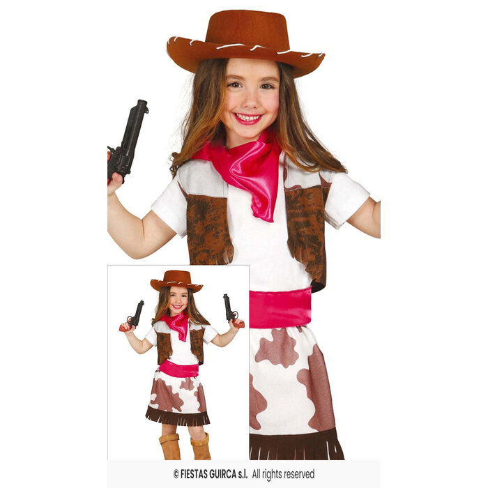 Cowgirl bruin wit meisje