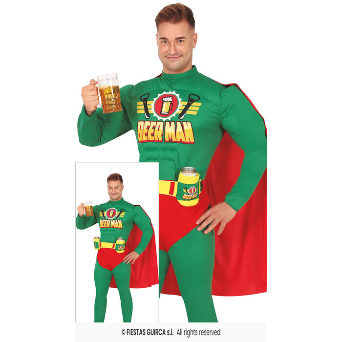 Superheld Bierman groen rood