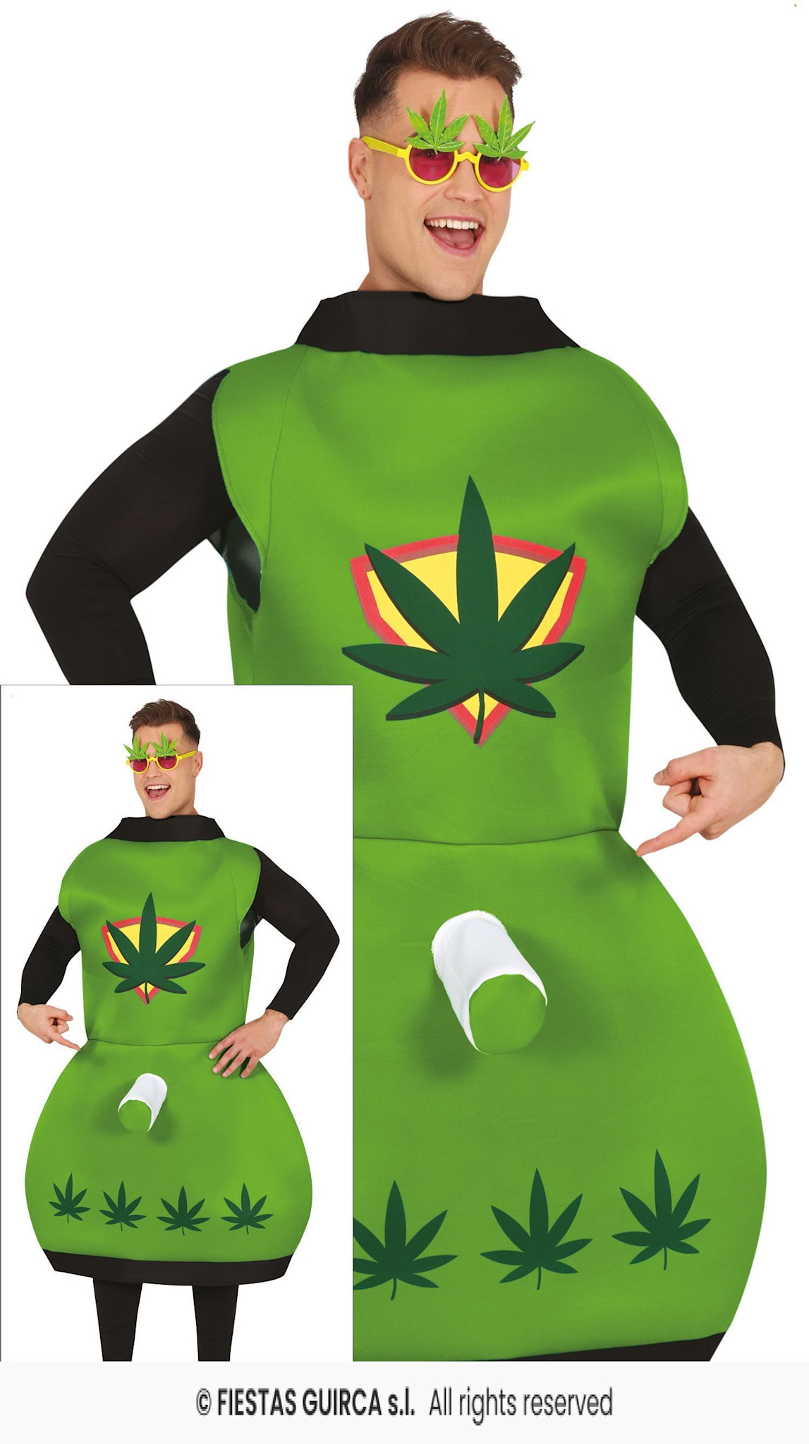 Feestshop.be Wiet kostuum rookmachine weed