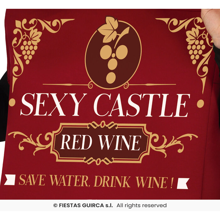 Feestshop.be Rode wijn kostuum funny