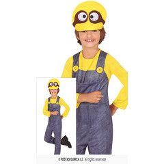Feestshop.be Mijnwerker gele helper kostuum geel kind