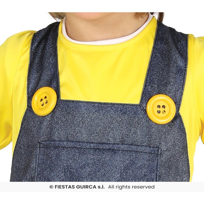 Feestshop.be Mijnwerker gele helper kostuum geel kind