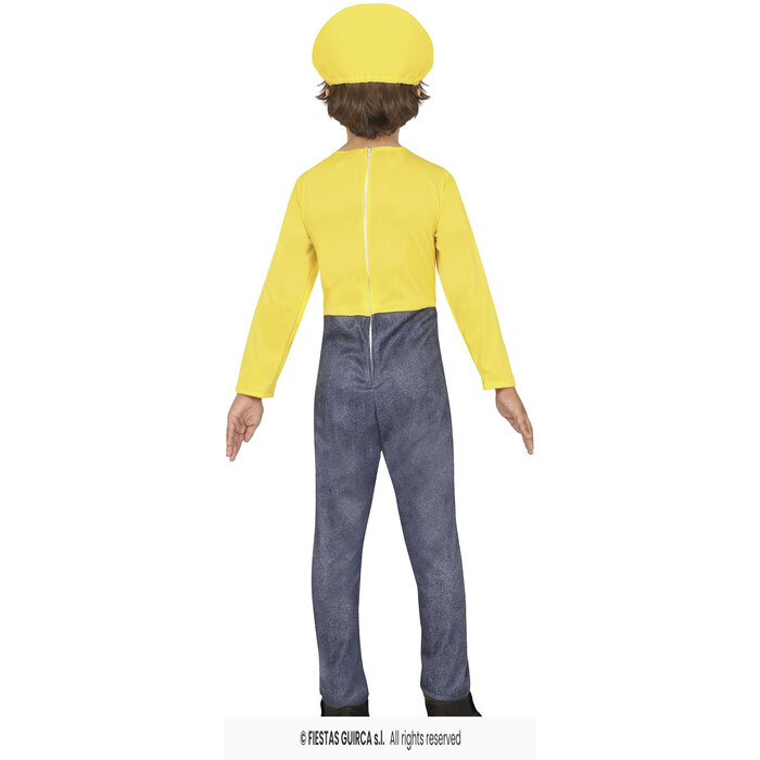 Feestshop.be Mijnwerker gele helper kostuum geel kind