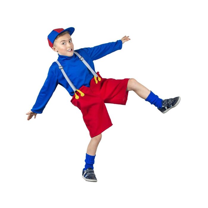 Feestshop.be Urbanus kostuum kind rood blauw