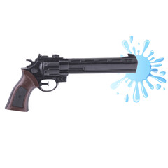 Feestshop.be Waterpistool western zwart 28cm