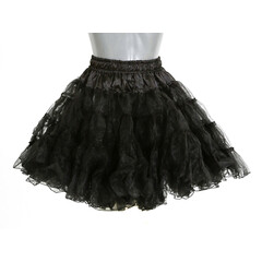 Feestshop.be Petticoat luxe zwart lang 2 laags