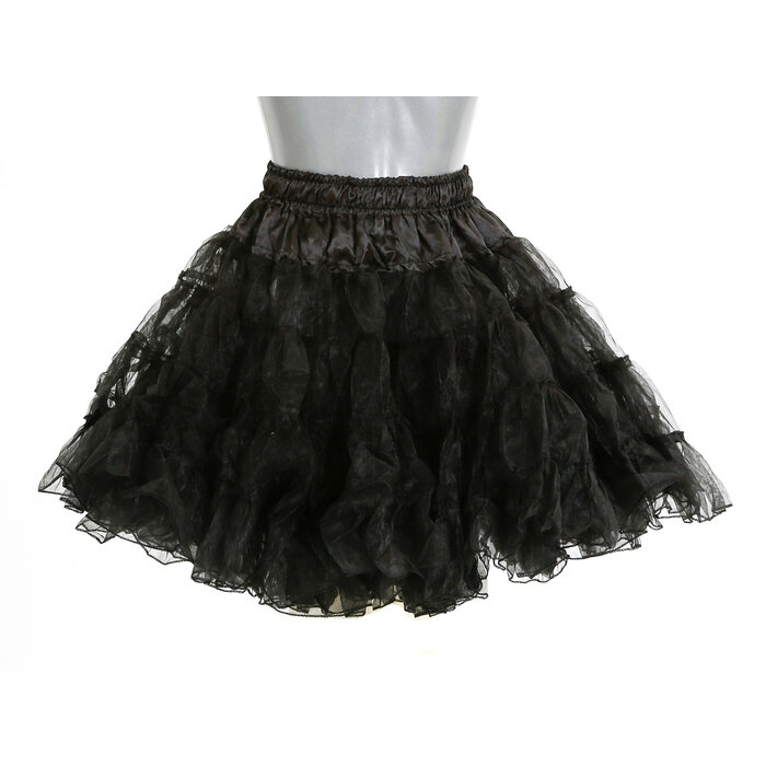 Feestshop.be Petticoat luxe zwart lang 2 laags