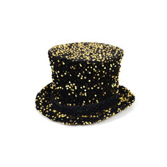 Feestshop.be Luxe hoge hoed pailletten goud