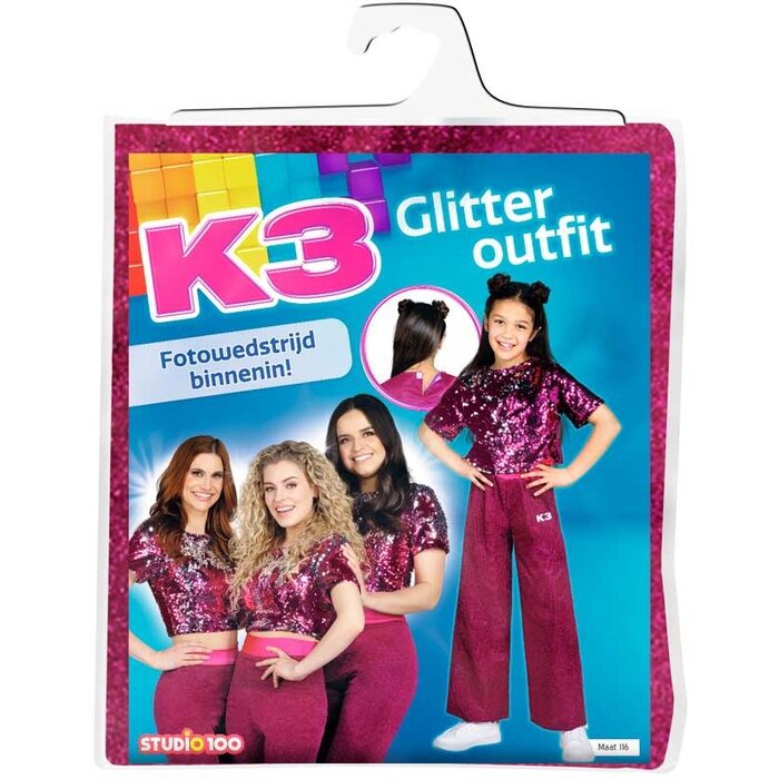 Studio 100 K3 verkleedkleding glitter