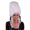 Feestshop.be Hoge pruik Pompadour wit
