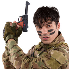 Feestshop.be Waterpistool Luger speelgoedpistool leger