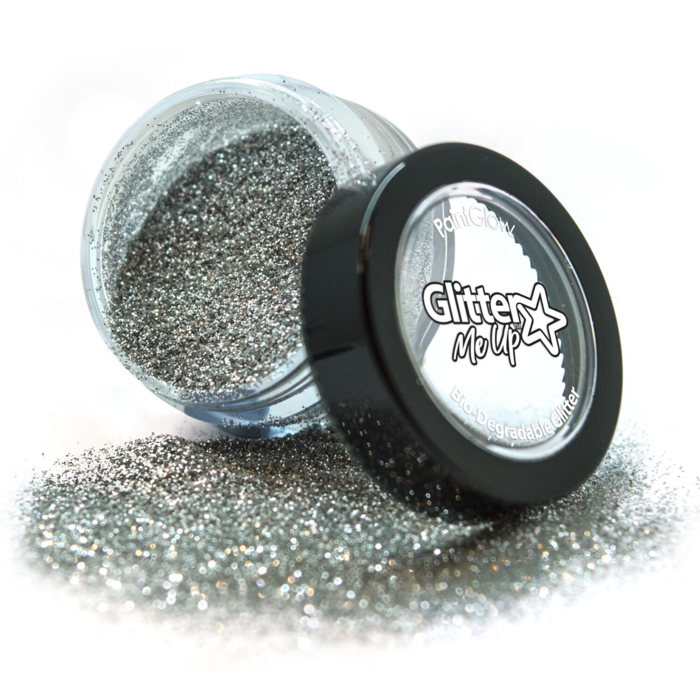 Biologische fijne glitters 4 gr. Moonstone zilver