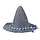 Hoed oktoberfest grijs met lint blauw/wit