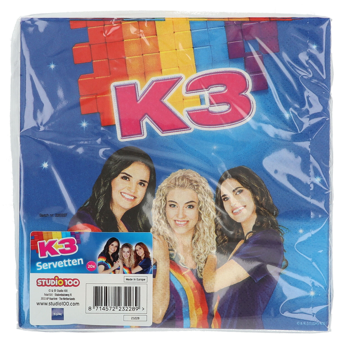 Servetten K3 - 20 stuks 33 x 33 cm papier