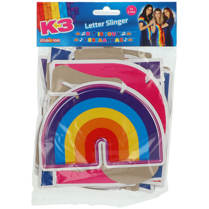 Letterslingers K3 'Dit is jouw verjaardag' 2 meter