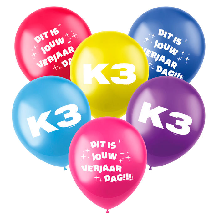 Ballonnen K3 23cm 6 stuks