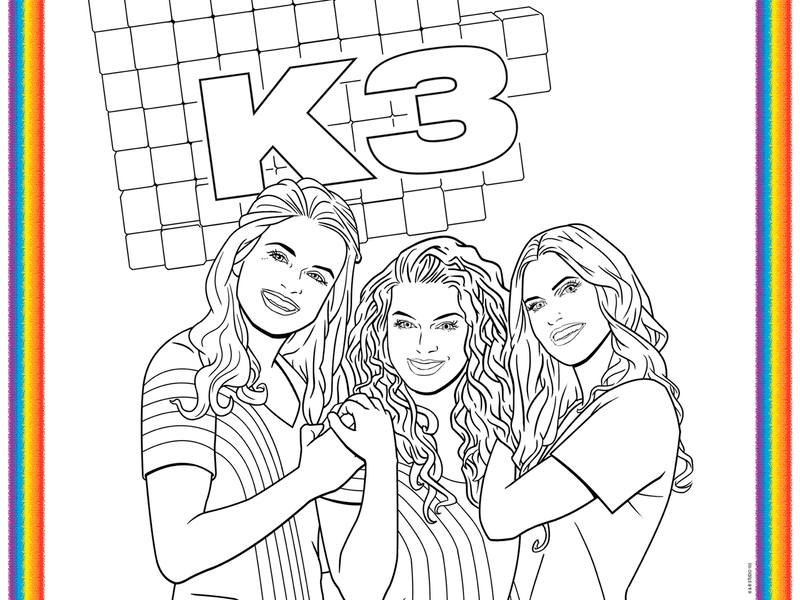 Kleurplaten Placemats K3  6 stuks 40 x 30cm