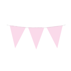 Vlaggenlijn PE Baby roze 10 meter