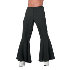 Jaren 70 en 80 broek zwart heren