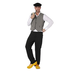 Boerenvest gilet grijs gestreept