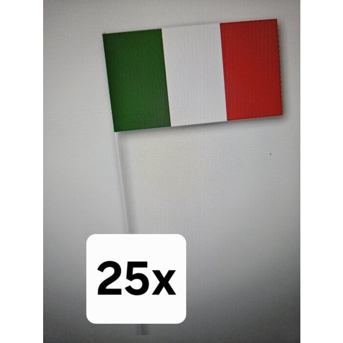 Zwaaivlagje 'Italië' papier per 25 stuks