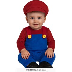 Feestshop.be Loodgieter rood verkleedkleding Mario baby