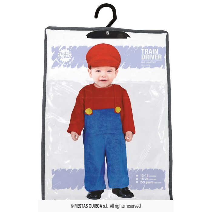 Feestshop.be Loodgieter rood verkleedkleding Mario baby